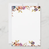 Floral Elegant Reporté Mariage Nouvelle Carte Date (Dos)