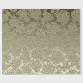 Floral Elegant Sage Green Modern Cadeaupapier (Vlak)