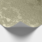 Floral Elegant Sage Green Modern Cadeaupapier (Hoek)