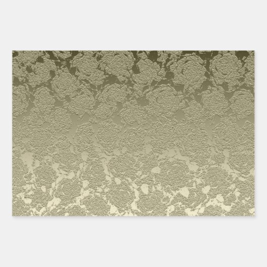 Floral Elegant Sage Green Modern Inpakpapier Vel (Voorkant)