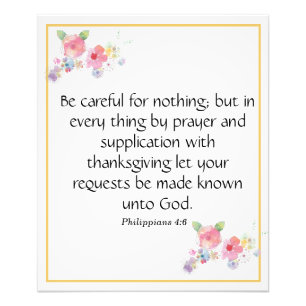 Floral Elegant Spirituele Bijbel Verse Foto Foto Afdruk