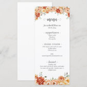 Floral Elegant Sunset Garden Flat Menu (Voorkant / Achterkant)