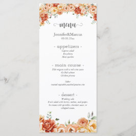 Floral Elegant Sunset Garden Flat Menu