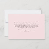 Floral Elegant Tea Party Vrijgezellenfeest Bedankkaart (Achterkant)