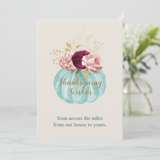 Floral Elegant  "Thanksgiving wenst" Kaart