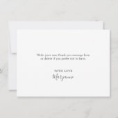 Floral Elegant Waterverf Blue Orchids Script Bedankkaart (Achterkant)