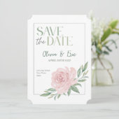 Floral Elegant Wedding Save The Date Card (Debout devant)