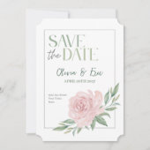Floral Elegant Wedding Save The Date Card (Devant)