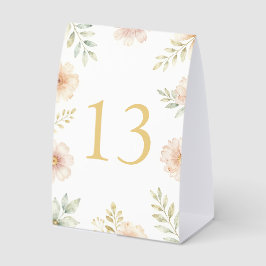 Floral elegant weeding table number