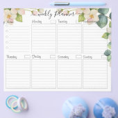Floral Elegant Weekly Planner voor Kaart Flyer (Enkel)