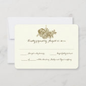 Floral Elegant Woodland Wedding Response RSVP Kaartje (Voorkant)