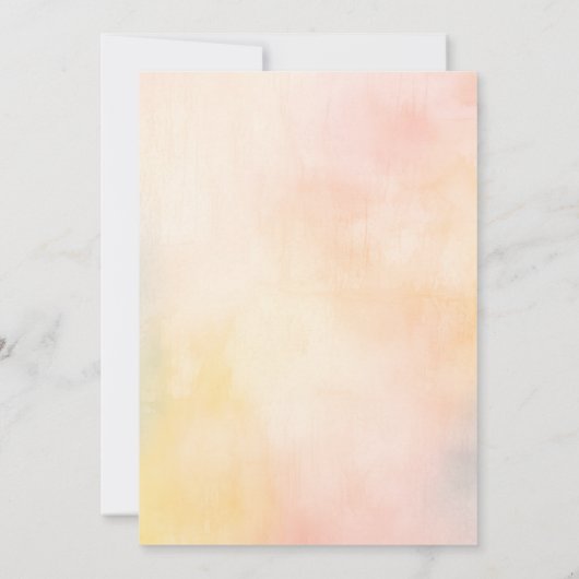 Floral Elegant Zacht Zomer Baby shower Kaart (Achterkant)