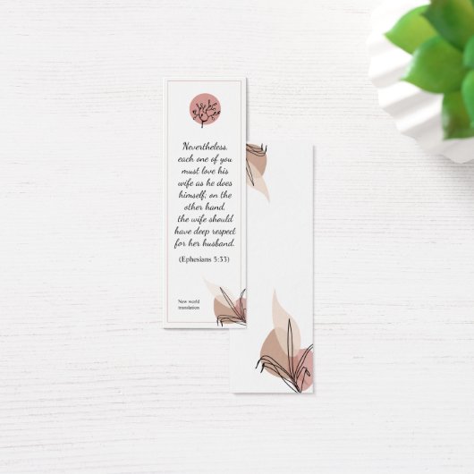 Floral Élégante Bible Spirituelle Verse Signet (Bureau)
