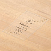 Floral elegante Eerste Communie Religieuze gebeurt Acryl Uitnodigingen (Laagn)