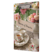 Floral elegante theekopje koningin van de harten klembord (Links)