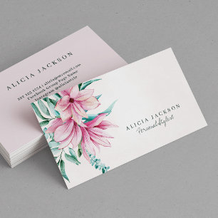 Floral elegante waterverf moderne persoonlijke sty visitekaartje