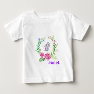 Floral Elephant Baby Shirt