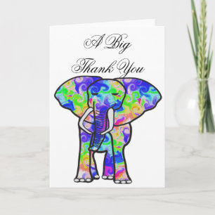 Floral Elephant Bedankt voor je kaartje