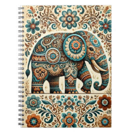 Floral Elephant  Notitieboek