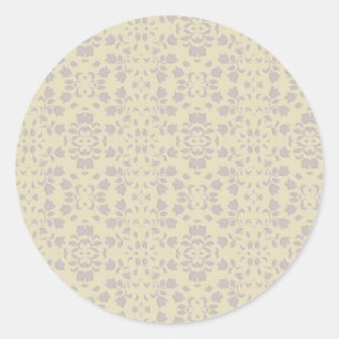 Floral Embossed Pattern Ronde Sticker