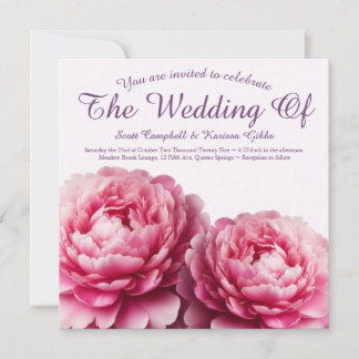 Floral Embrace Wedding Invitation Kaart