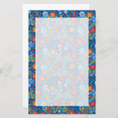 Floral Embroidery Pattern Briefpapier (Voorkant / Achterkant)