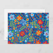 Floral Embroidery Pattern Feestdagenkaart (Voorkant / Achterkant)