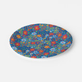 Floral Embroidery Pattern Papieren Bordje (Gekanteld)