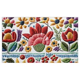 Floral Embroidery Stof