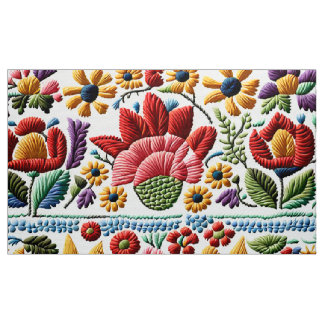 Floral Embroidery Stof