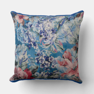Floral Embroized Pattern Colorful Flowers Kussen