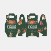 Floral Emerald Groen Thanksgiving Diner Bedankdoosjes (Uitgevouwen)