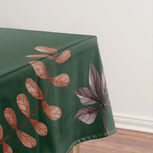 Floral Emerald Groen Thanksgiving Diner Tafelkleed (Voorbeeld)