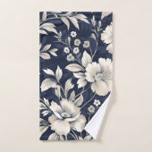 Floral en bleu (Serviette à main)