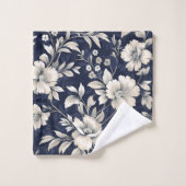 Floral en bleu (Gant de toilette)