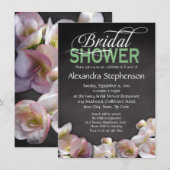 Floral en Chalkboard met groen Vrijgezellenfeest Kaart (Voorkant / Achterkant)