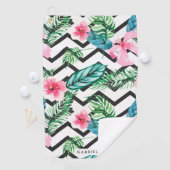 Floral en Chevron Golfhanddoek