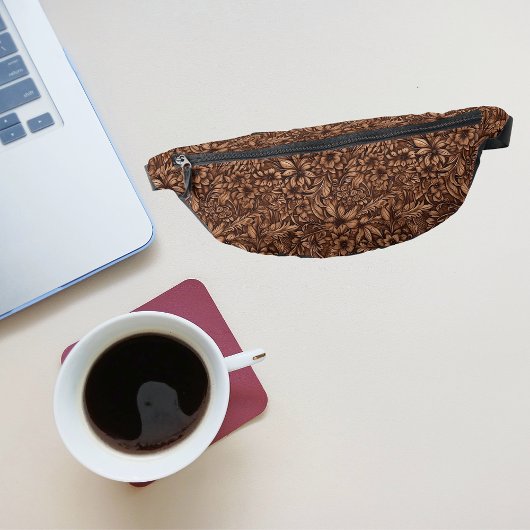 Floral en cuir à outils occidental