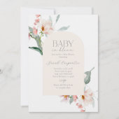Floral en Fleur Baby shower Invitation fille (Devant)