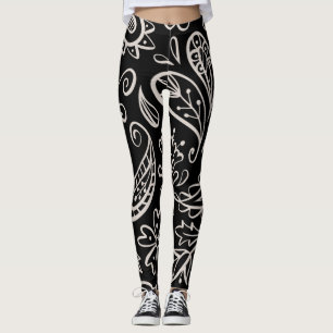 Floral en glamour naadloos patroonmodern leggings