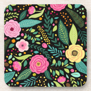 Floral en glamour naadloze patroonkogels bier onderzetter