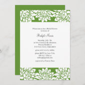 Floral en Modern Bridal Shower Kaart (Voorkant / Achterkant)