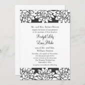 Floral en Modern Wedding Uitnodiging (Voorkant / Achterkant)