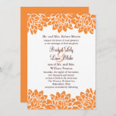 Floral en Modern Wedding Uitnodiging (Voorkant / Achterkant)