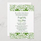 Floral en Modern Wedding Uitnodiging (Voorkant / Achterkant)