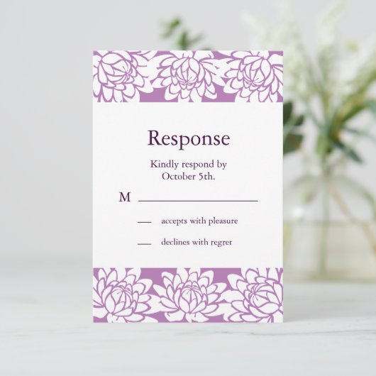 Floral en Moderne RSVP (Staand voorkant)