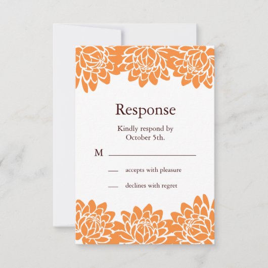 Floral en Moderne RSVP (Voorkant)