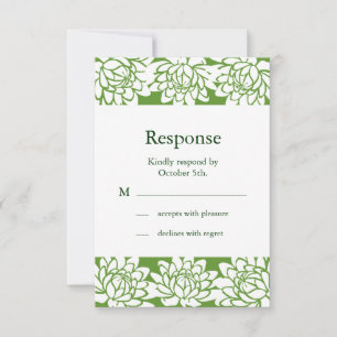 Floral en Moderne RSVP Kaartje