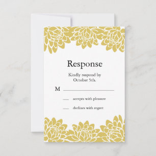 Floral en Moderne RSVP Kaartje