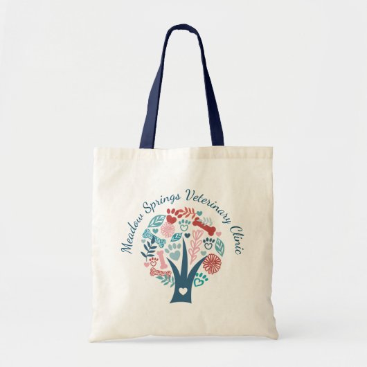 Floral- en olievlekken tote bag (Voorkant)